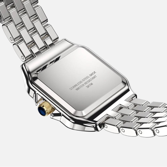 Clarine Grealy De Mains Premium Two-Tone Stainless Steel Women's Watch NEW - Picture 6 of 7